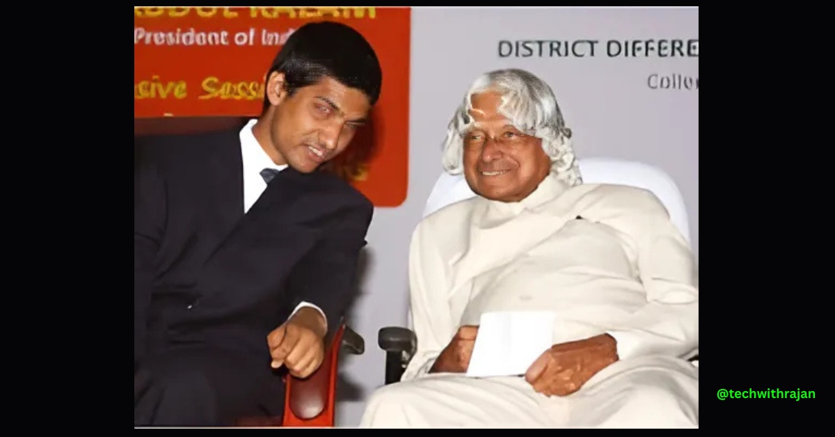 srikanth bolla with APJ Abdul kalam